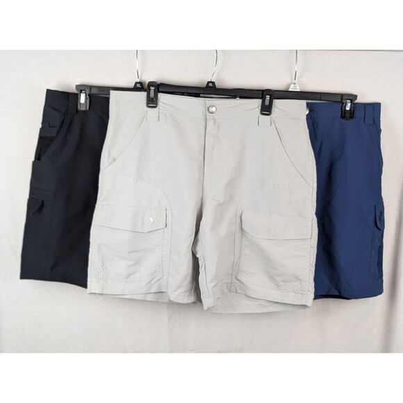 Reel Legends Performance Cargo Fishing Shorts Men's Size Large & 36 Lot of 3 - Picture 1 of 16
